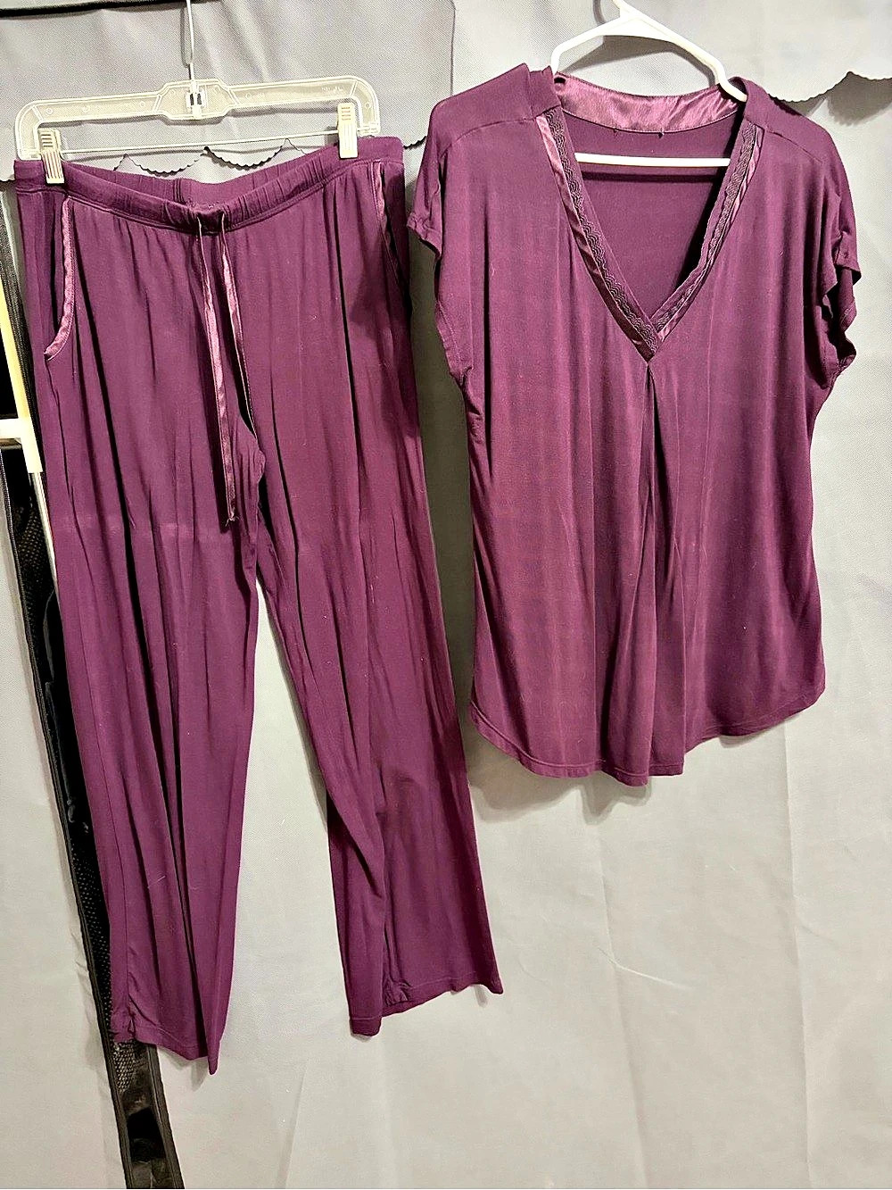 Purple Matching Top & Pants Set Like New